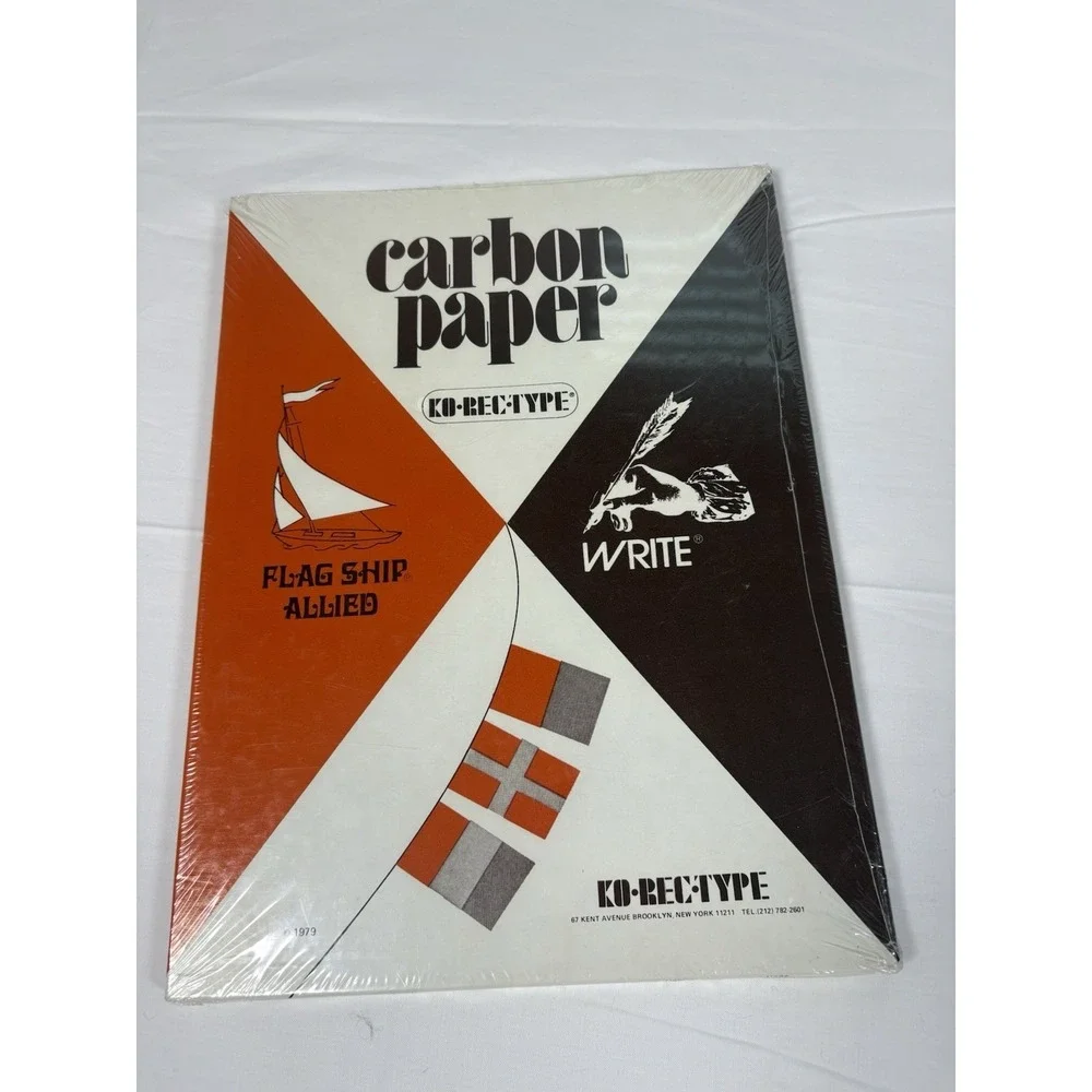 Vintage 1979 Ko-Rec-Type Carbon Paper NOS Sealed Black Medium Finish Allied